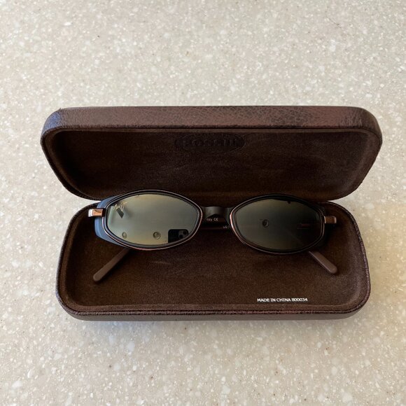 MAUI JIM Hana MJ-124-10 Vintage Sunglasses Brown Tortoise Oval + FOSSIL Case - Picture 3 of 10